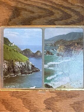 Congress Shoreline Theme Cel-U-Tone Finish Double Deck Playing Card  Vintage